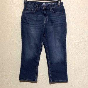 Lee Riders Denim Jean Capris Midrise Blue 8M